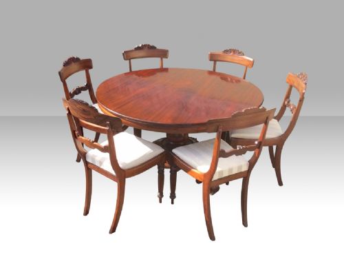 Antique Circular Mahogany Breakfast Dining Table