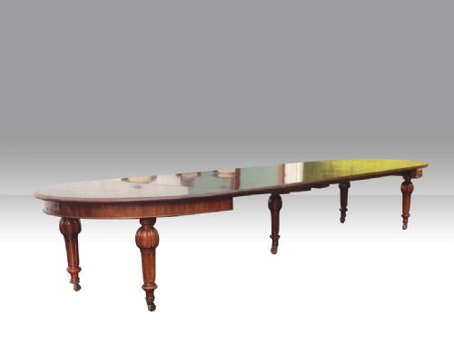 Very Large Antique Mahogany Extending Dining Table