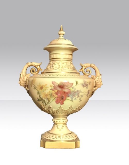 Fabulous Antique Royal Worcester Vase and Cover,