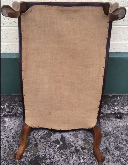 LARGE ANTIQUE MAHOGANY STOOL - ADDITIONAL PHOTO 6