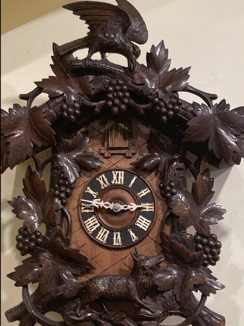 fig 1. Antique Black Forest Cuckoo Clock