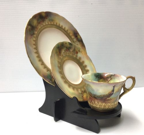 Antique Royal Worcester Cup,saucer & Plate by F J  Bray