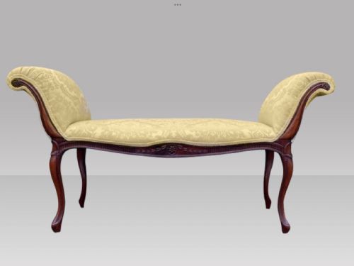 Antique Regency Mahogany Window Seat Stool