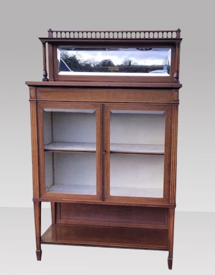 Edwards and Roberts Antique Inlaid Mahogany Display Cabinet