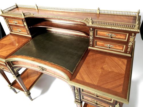 IMPORTANT ANTIQUE FRENCH KINGWOOD DESK BY JEAN WERNER - ADDITIONAL PHOTO 11