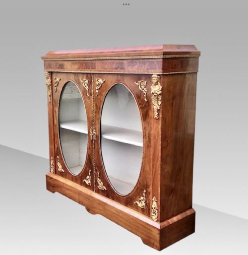 ANTIQUE WALNUT TWO DOOR PIER CABINET - ADDITIONAL PHOTO 1