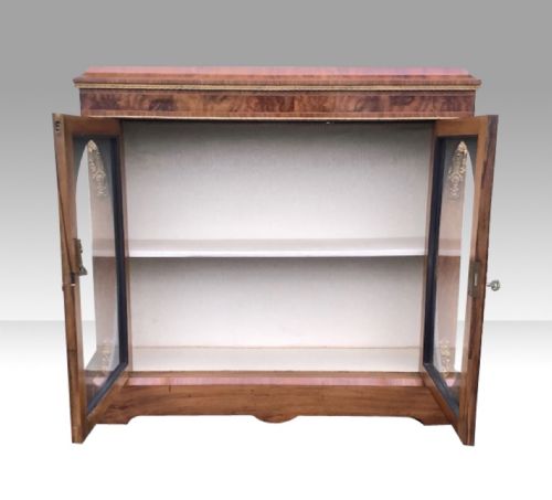 ANTIQUE WALNUT TWO DOOR PIER CABINET - ADDITIONAL PHOTO 6