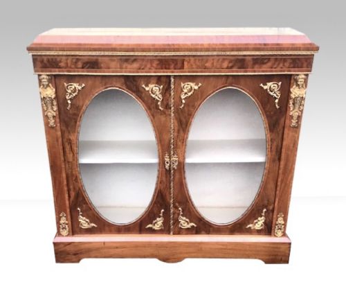 ANTIQUE WALNUT TWO DOOR PIER CABINET - ADDITIONAL PHOTO 7