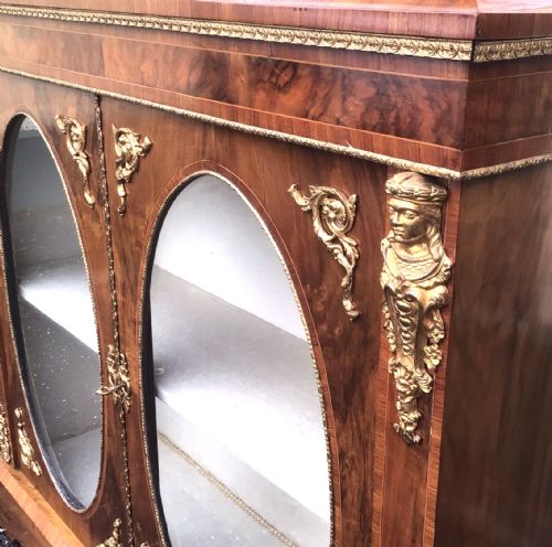 ANTIQUE WALNUT TWO DOOR PIER CABINET - ADDITIONAL PHOTO 8
