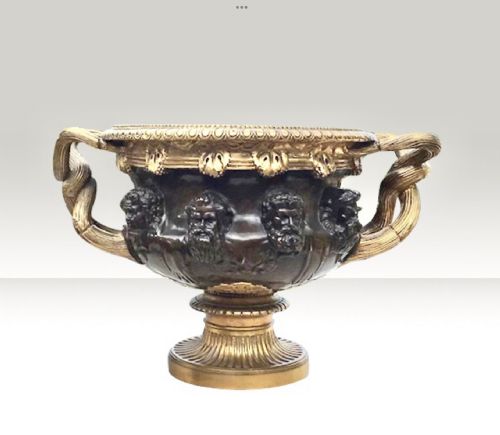 LARGE GILTED BRONZE 'WARWICK' VASE BY BARBEDIENNE PARIS - ADDITIONAL PHOTO 12