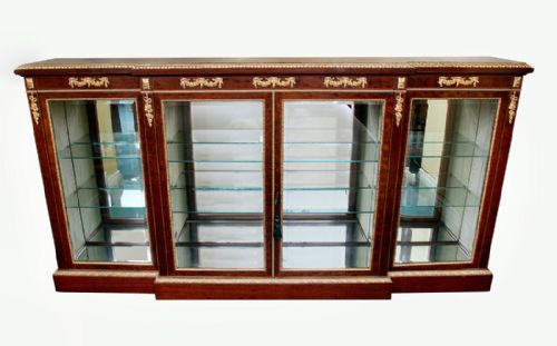 FABULOUS LONG ORMOLU MOUNTED DISPLAY CABINETCREDENZA - ADDITIONAL PHOTO 5