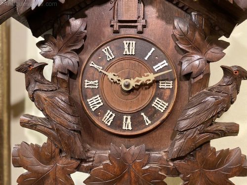 fig 1. Antique 8 Day Black Forest Cuckoo Clock