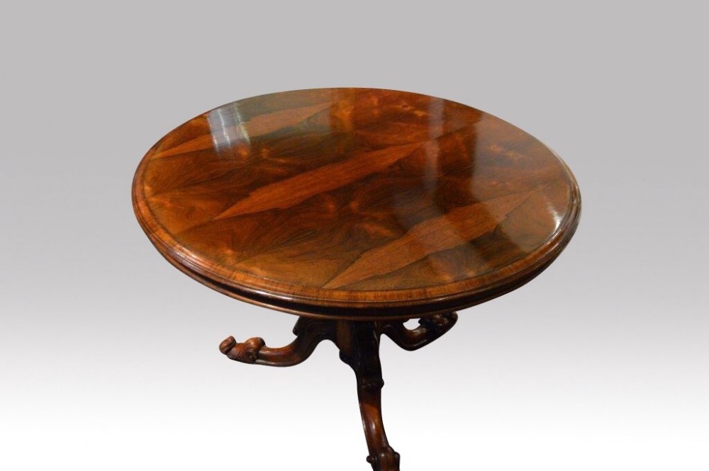 Superb antique early Victorian circular rosewood centre pedestal table 