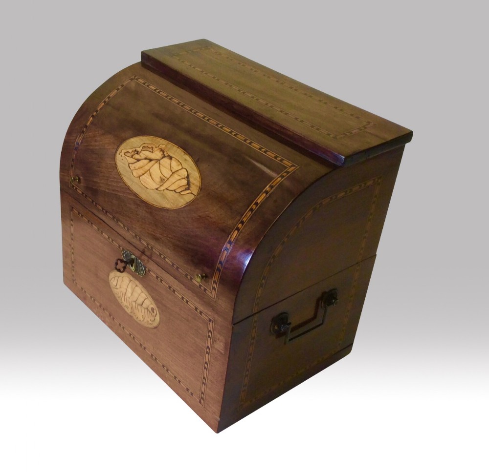 Rare inlaid mahogany period Georgian complete decanter box
