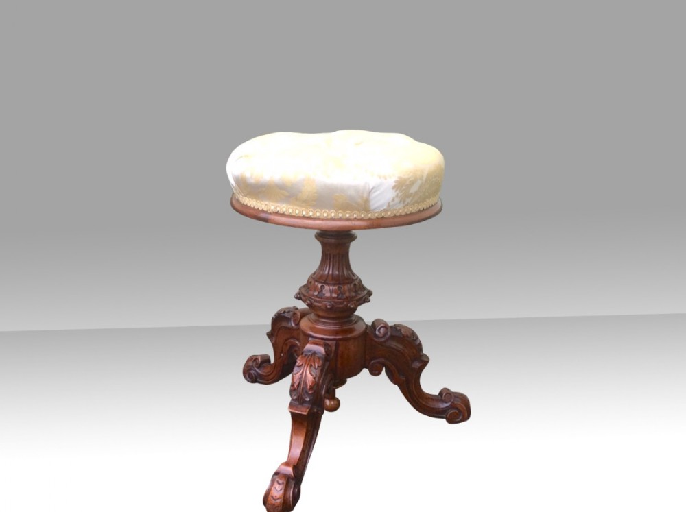 Quality Walnut Revolving Antique Organ,Dressing Table Stool. 
