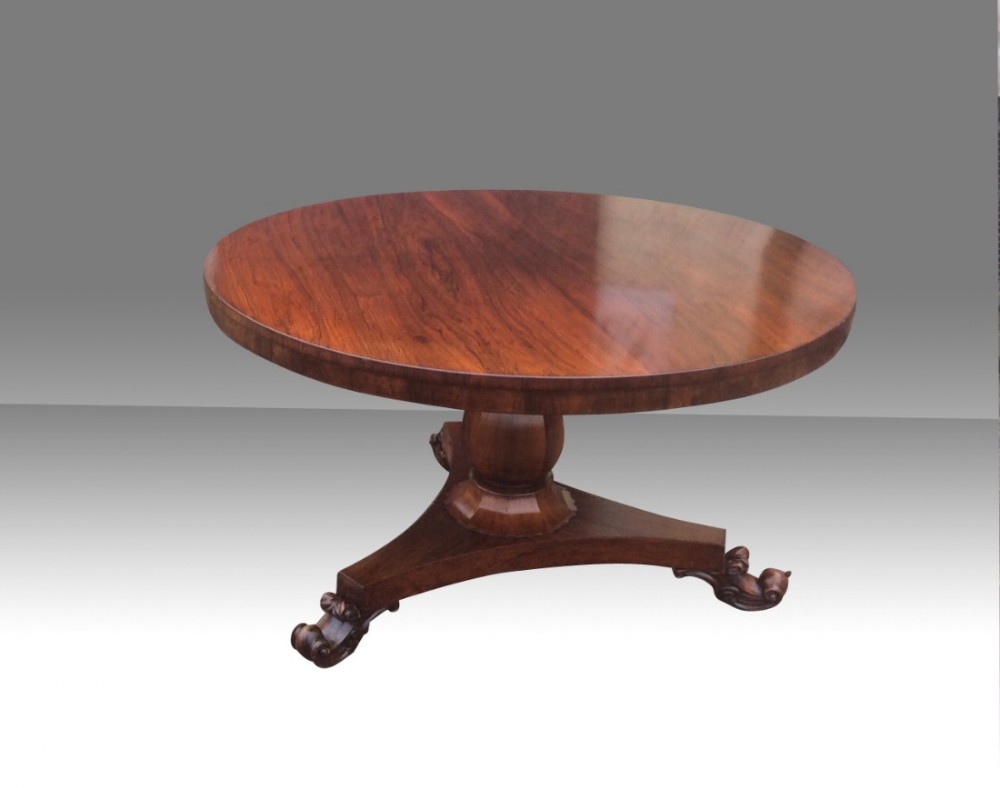 Superb Quality William iv Circular Rosewood dining,breakfast,hall Table With a great Center Pedestal