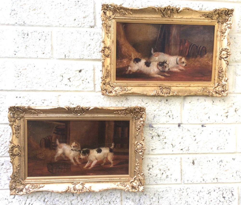 Lovely  small pair of George  Armfield oil paintings.