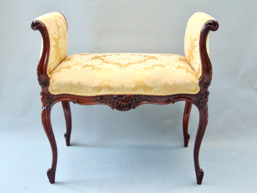 Fabulous Antique Mahogany Window Seat ,Stool