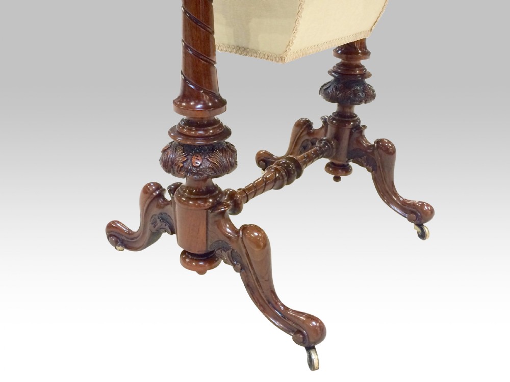 Quality Inlaid Burr Walnut Victorian Antique Sewing Table,Work Table  View VI