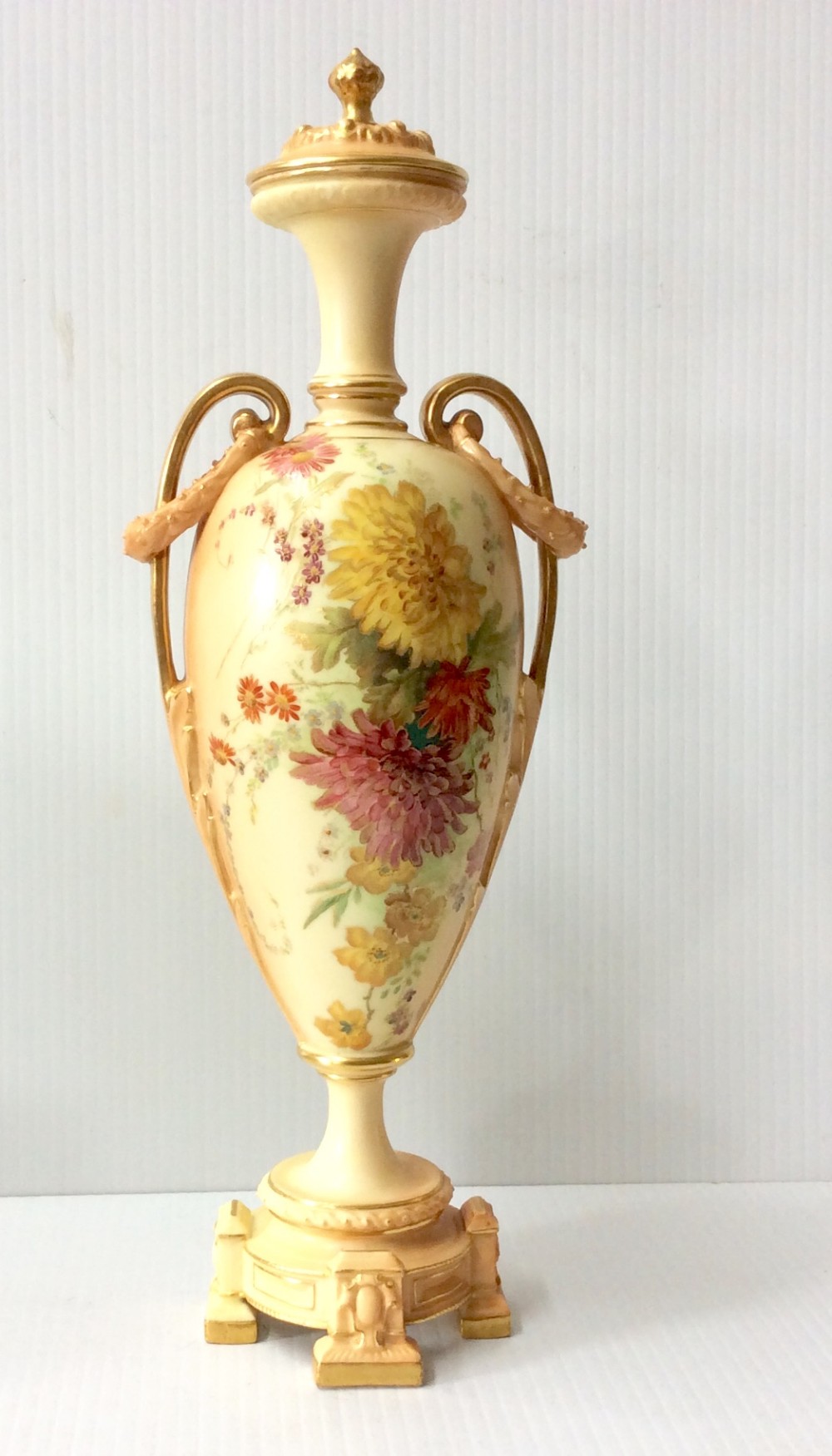  Royal Worcester Vase With Original Cover.