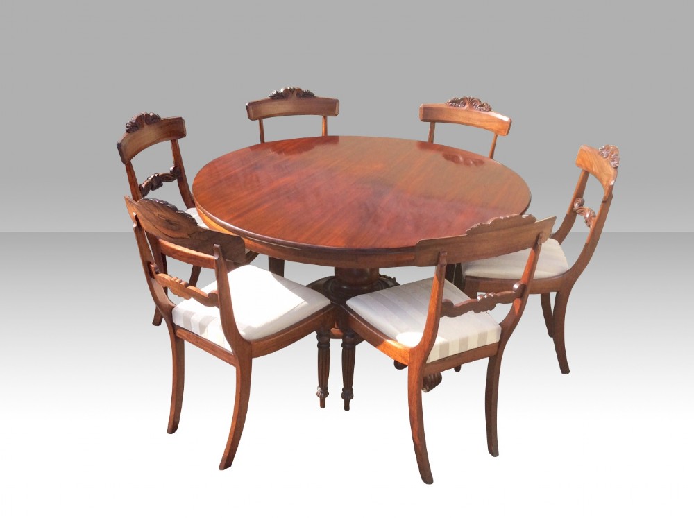 Antique Circular Mahogany Breakfast Dining Table 