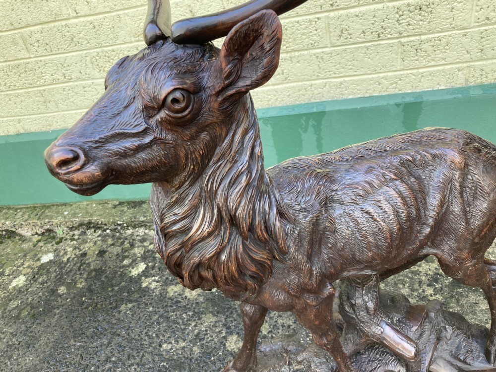 Large Antique Black Forest Stag. View IV