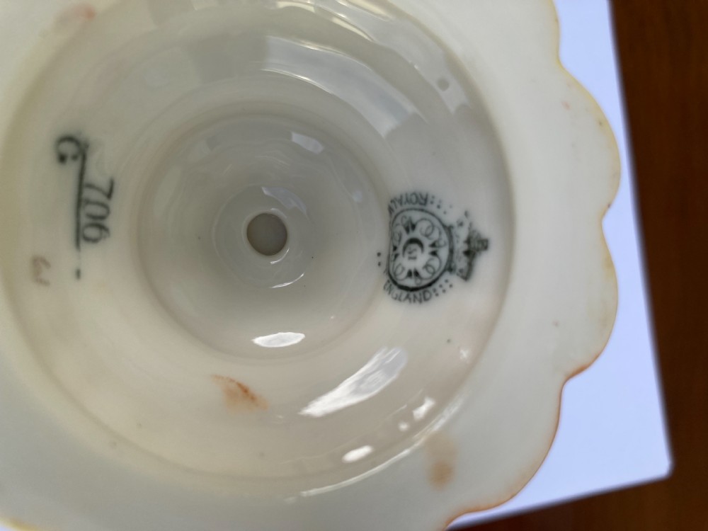 Antique Royal Worcester James Stinton Pheasant Vase View VI