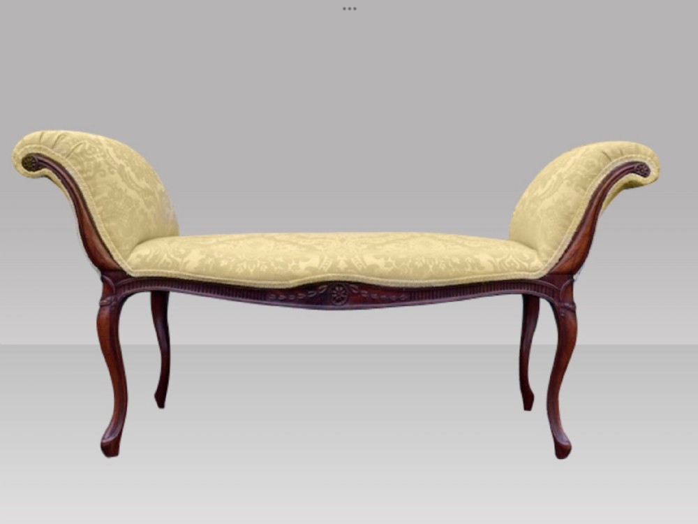 Antique Regency Mahogany Window Seat Stool