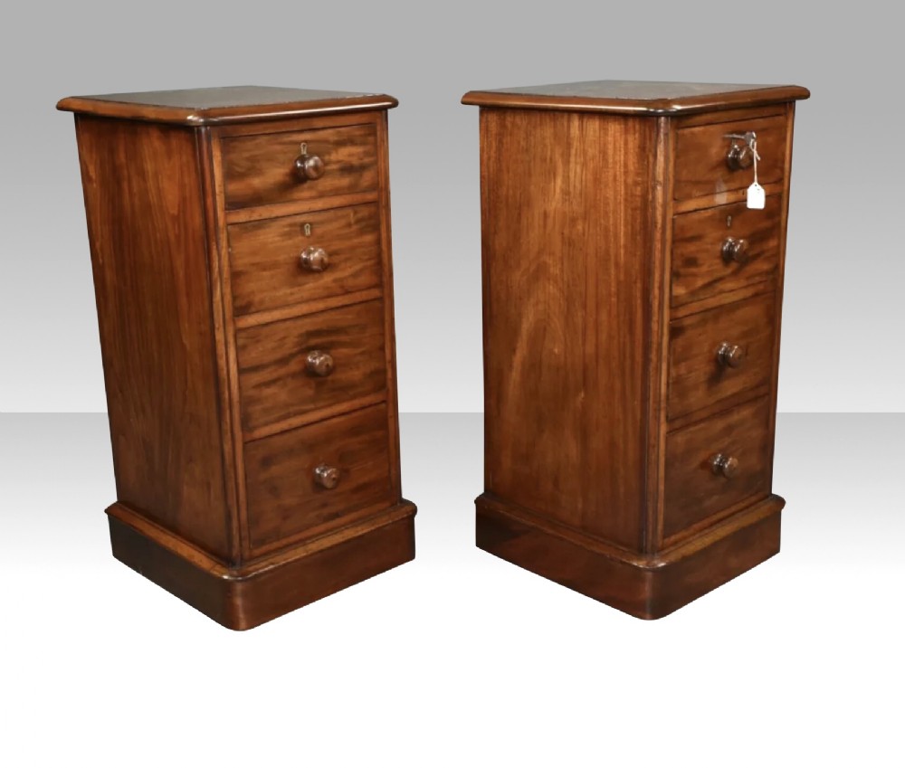 Pair of Antique Mahogany Bedside Chests,Cabinets