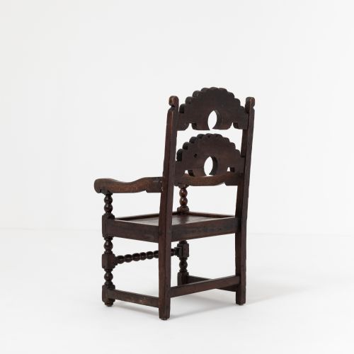 SOUTH YORKSHIRE 17TH CENTURY JOINED OAK ARMCHAIR - ADDITIONAL PHOTO 1