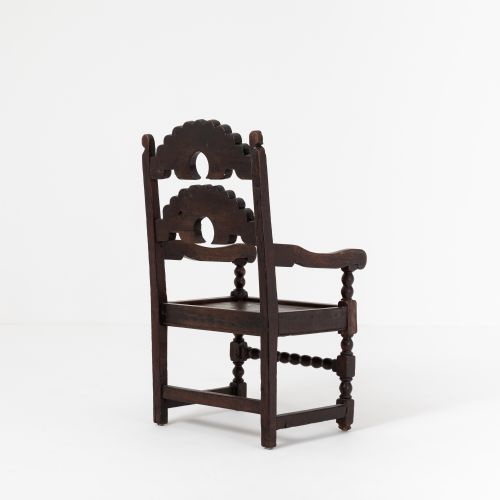 SOUTH YORKSHIRE 17TH CENTURY JOINED OAK ARMCHAIR - ADDITIONAL PHOTO 2