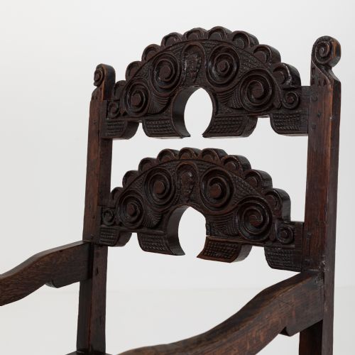 SOUTH YORKSHIRE 17TH CENTURY JOINED OAK ARMCHAIR - ADDITIONAL PHOTO 8