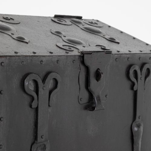 LATE 19THEARLY 20TH CENTURY ARTS AND CRAFTS IRON LOG BIN - ADDITIONAL PHOTO 2