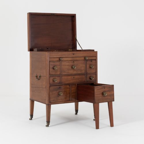 MAHOGANY GEORGE III TRAVELLING DRESSING CHEST - ADDITIONAL PHOTO 2