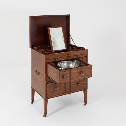 MAHOGANY GEORGE III TRAVELLING DRESSING CHEST - ADDITIONAL PHOTO 4