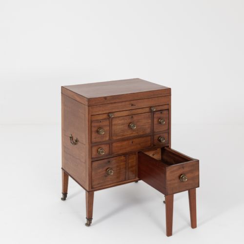 MAHOGANY GEORGE III TRAVELLING DRESSING CHEST - ADDITIONAL PHOTO 10