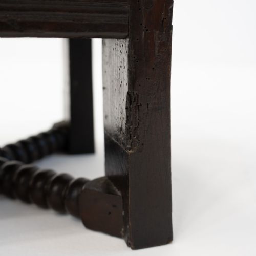 JOINED OAK CARVED CHILDS HIGHCHAIR ON STAND INITIALLED RD AND DATED 1688 - ADDITIONAL PHOTO 13