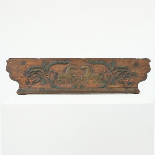 fig 1. Carved 19th Century Dutch Wooden Cart Fragment