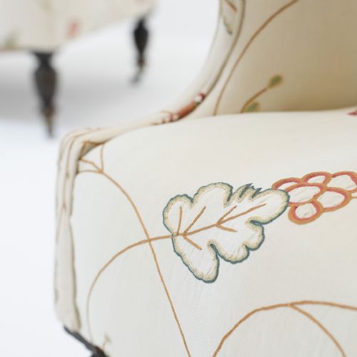 PAIR OF VICTORIAN CREWELWORK ARMCHAIRS - ADDITIONAL PHOTO 6