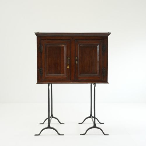18TH CENTURY ENGLISH OAK HANGING SPICE CUPBOARD - ADDITIONAL PHOTO 2