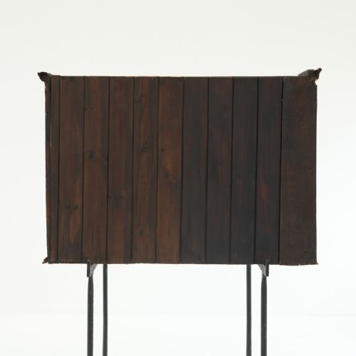 18TH CENTURY ENGLISH OAK HANGING SPICE CUPBOARD - ADDITIONAL PHOTO 3