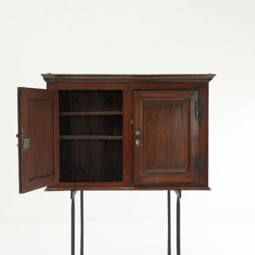 18TH CENTURY ENGLISH OAK HANGING SPICE CUPBOARD - ADDITIONAL PHOTO 6