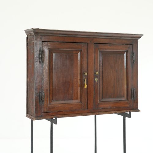 18TH CENTURY ENGLISH OAK HANGING SPICE CUPBOARD - ADDITIONAL PHOTO 8