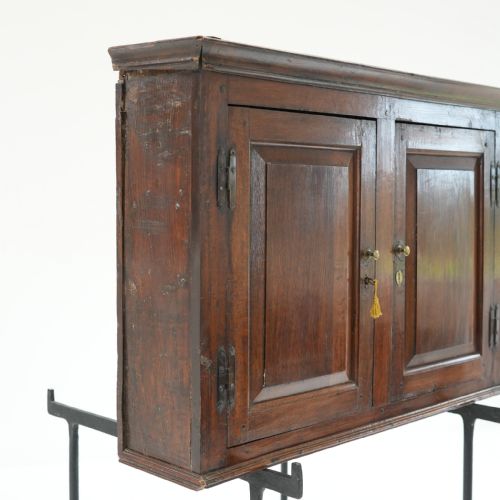 18TH CENTURY ENGLISH OAK HANGING SPICE CUPBOARD - ADDITIONAL PHOTO 9