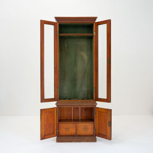 19TH CENTURY TWOPART GUN CABINET - ADDITIONAL PHOTO 7