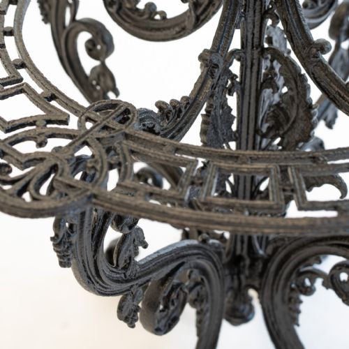 VICTORIAN BLACK CAST IRON THREE TIER PLANT STAND - ADDITIONAL PHOTO 3