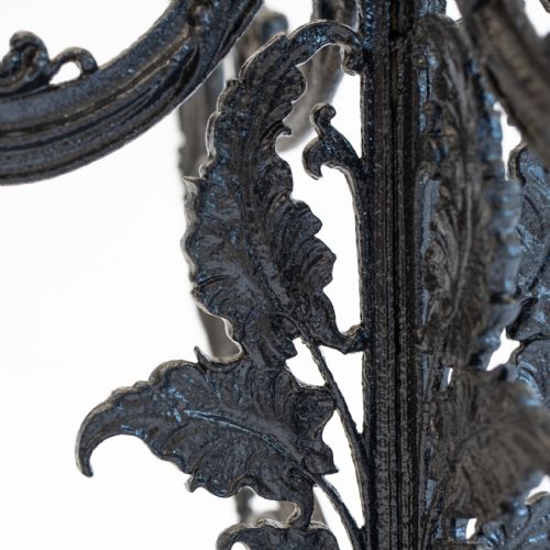 VICTORIAN BLACK CAST IRON THREE TIER PLANT STAND - ADDITIONAL PHOTO 4