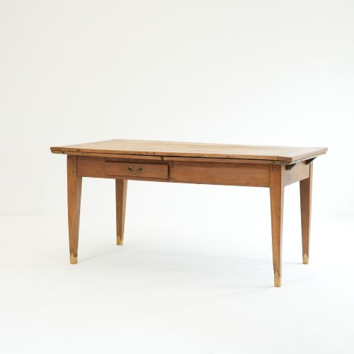 19TH CENTURY FRENCH DRAW LEAF PROVINCIAL FRUITWOOD FARMHOUSE TABLE