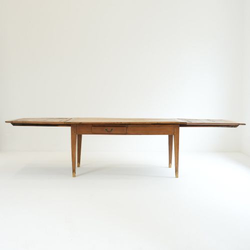 19TH CENTURY FRENCH DRAW LEAF PROVINCIAL FRUITWOOD FARMHOUSE TABLE - ADDITIONAL PHOTO 2