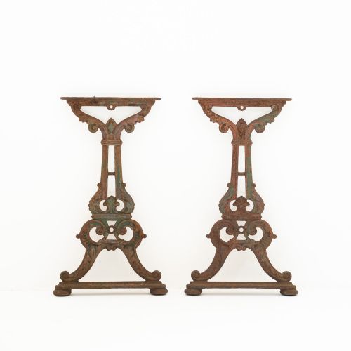 VICTORIAN CAST IRON TABLE BASES